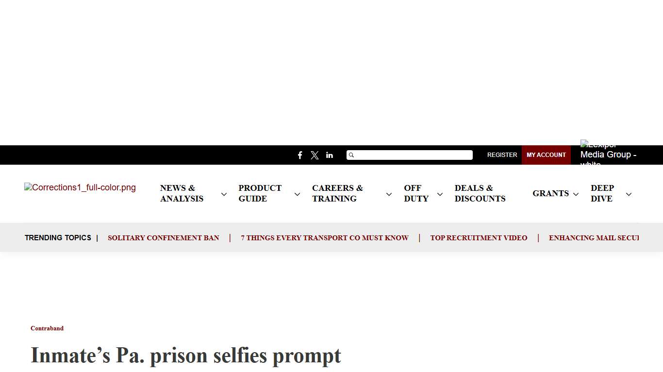 Inmate's Pa. prison selfies prompt investigation